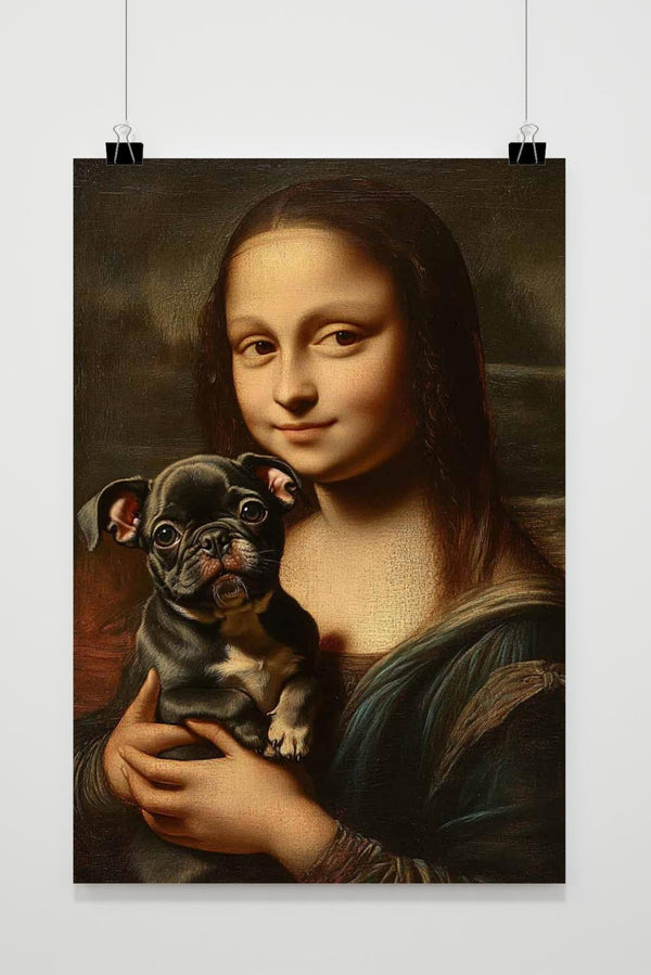 Mona Lisa Bulldog poster