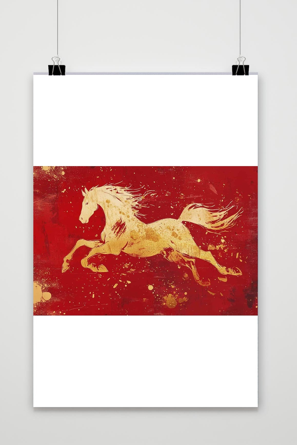 Póster Caballo Dorado de 25 Artstreet