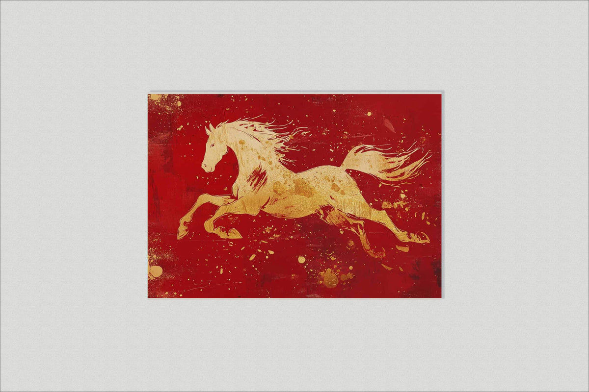 Caballo Dorado en un interior