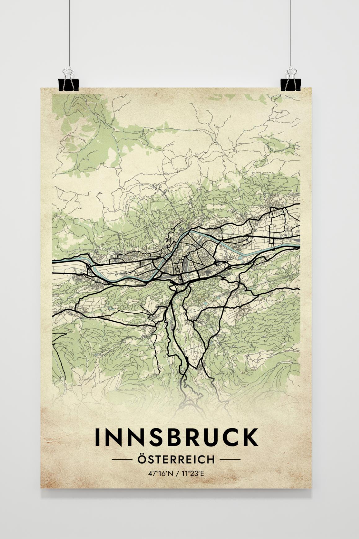 Innsbruck Map Austria