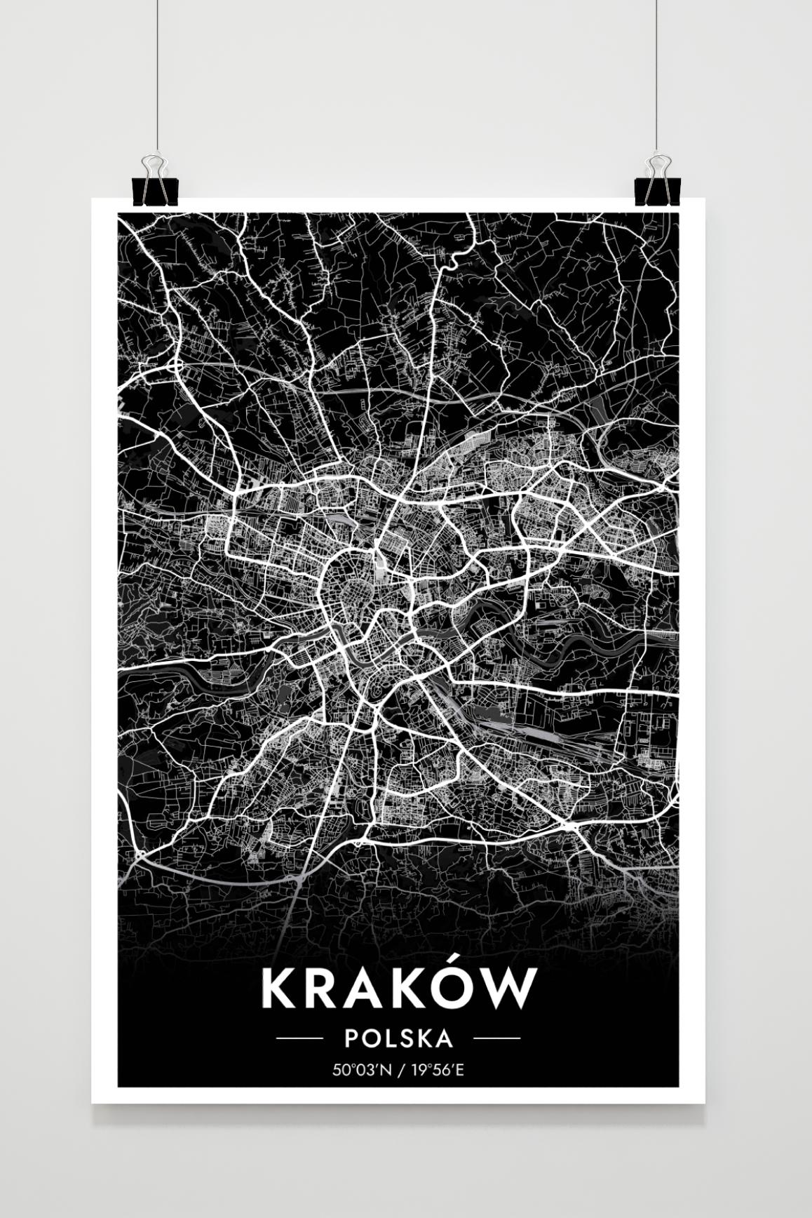 Krakow Map Poland