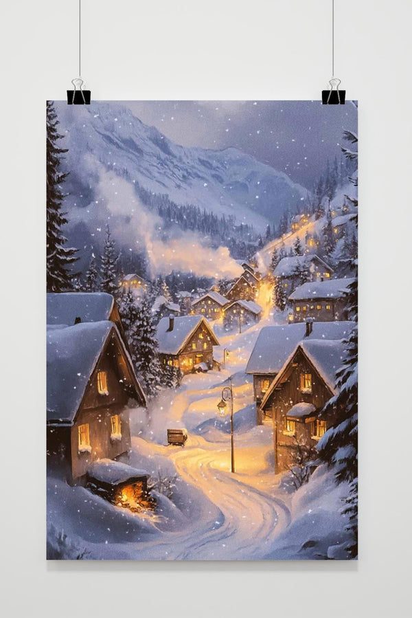 Póster Ciudad Nevada Navideña
