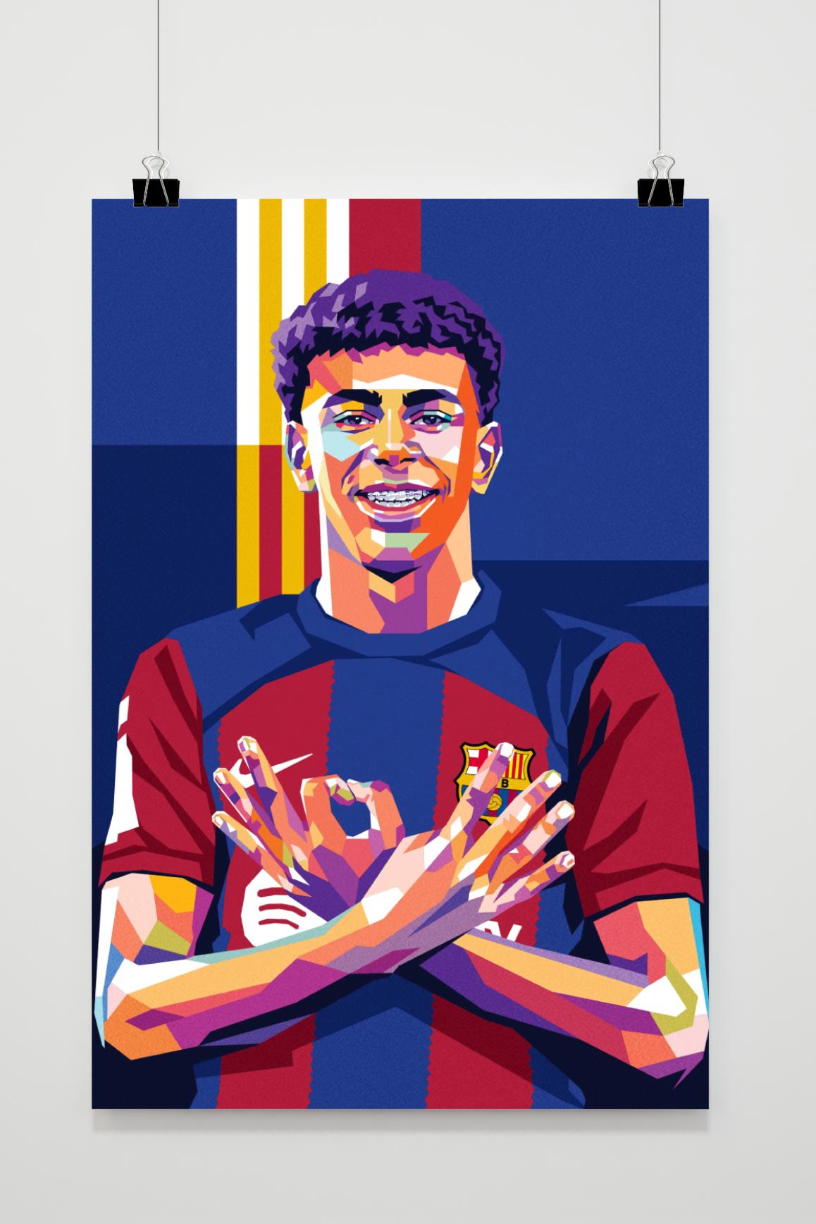 Affiche Lamine Yamal Pop Art de 25 Artstreet