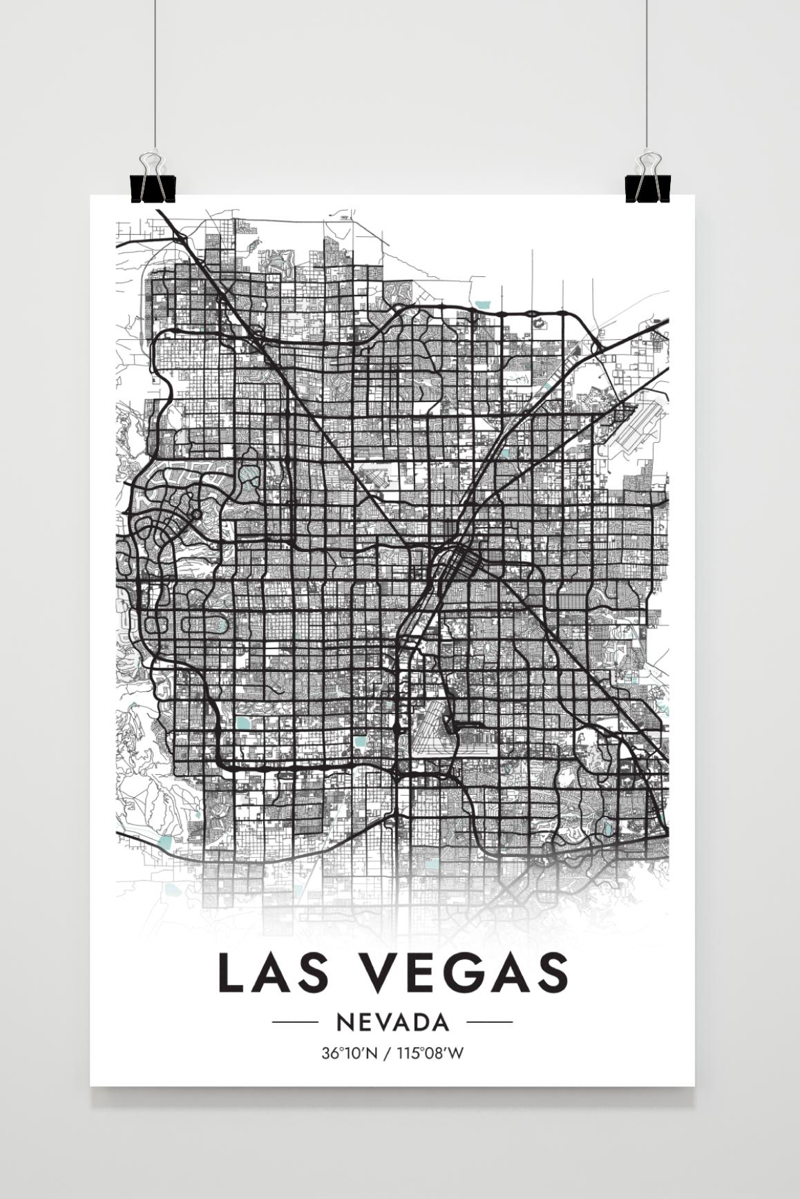 Las Vegas Carte Nevada dans un intérieur