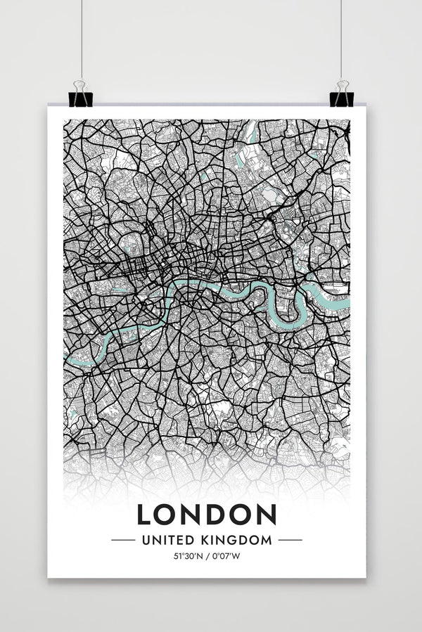 London Karte Vereinigtes Königreich Poster
