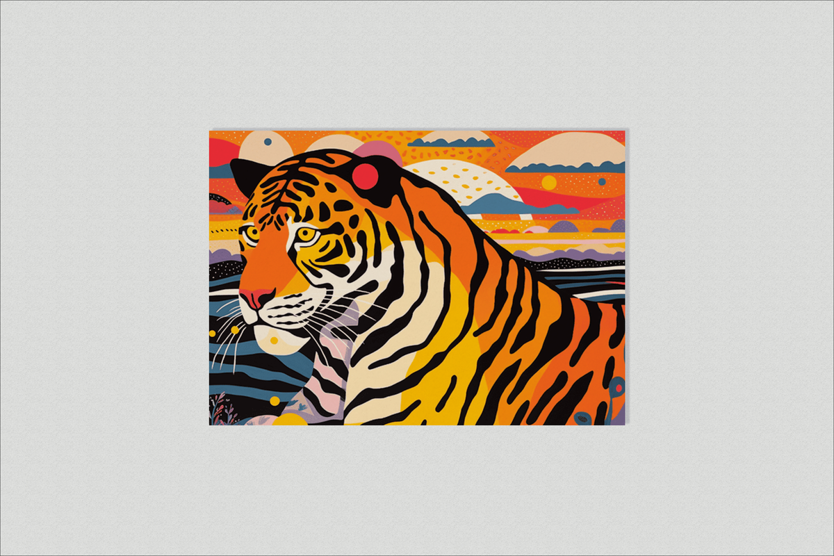 Tigre Japonés en un interior