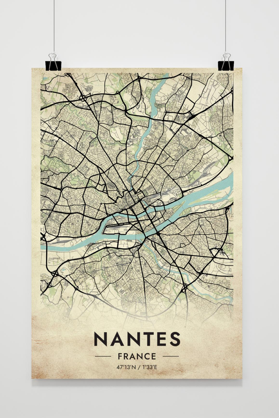 Nantes Map France