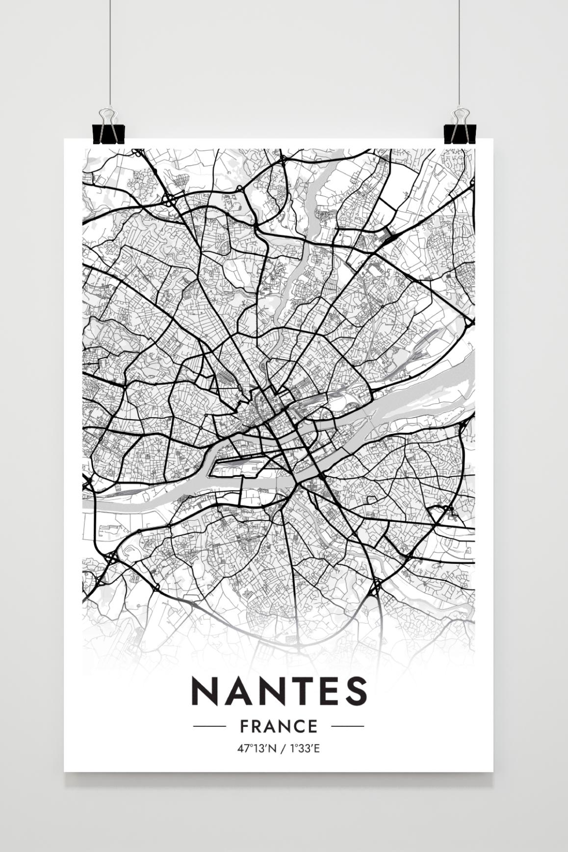 Nantes Map France