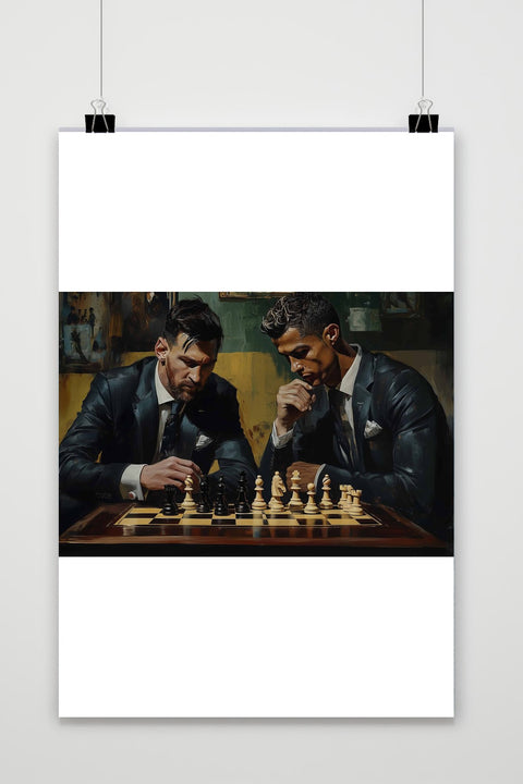 Messi Ronaldo Chess poster