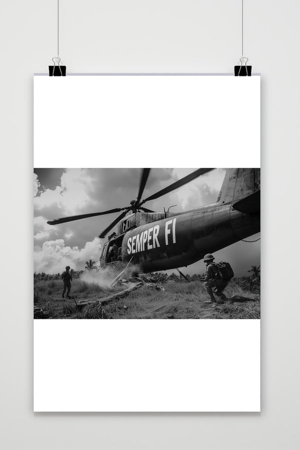Affiche Semper Fi Hélicoptère