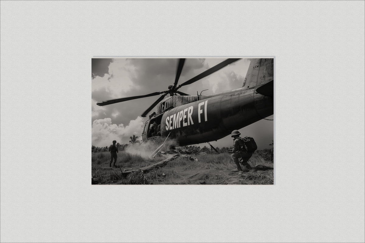 Semper Fi Hélicoptère dans un intérieur