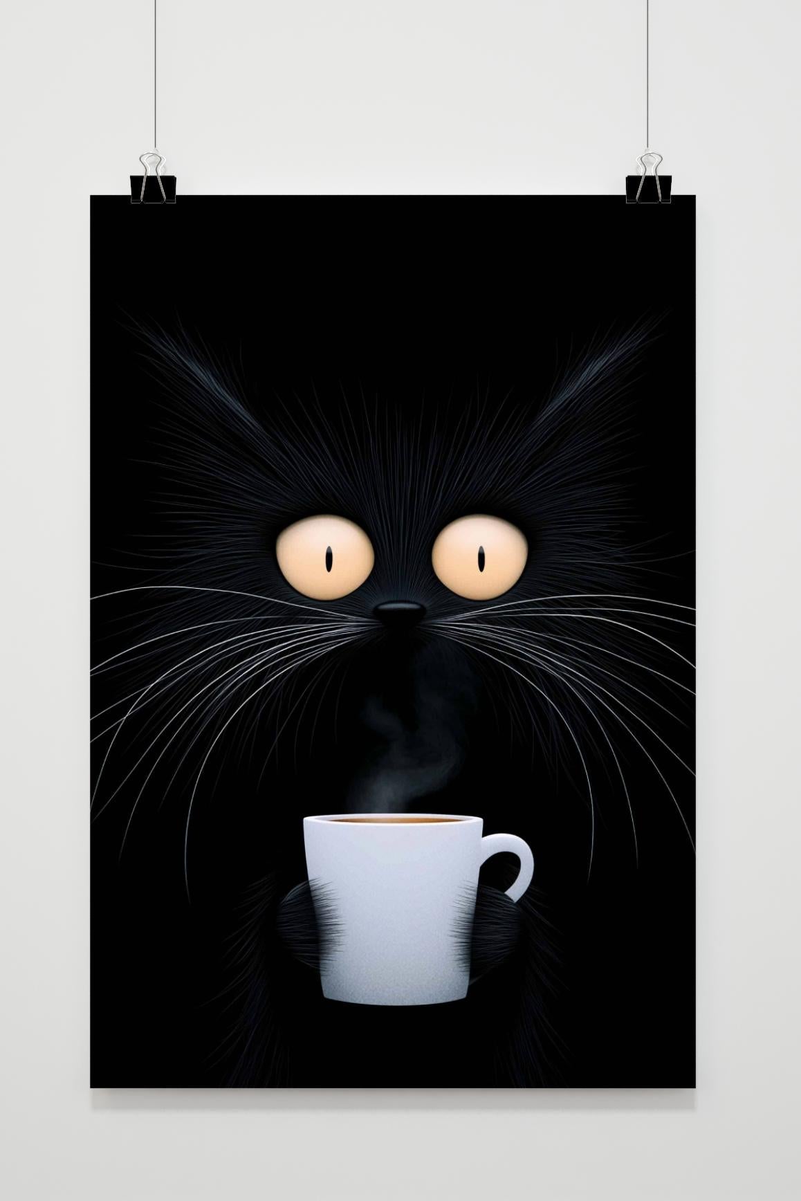 Affiche Café et Chat de 25 Artstreet
