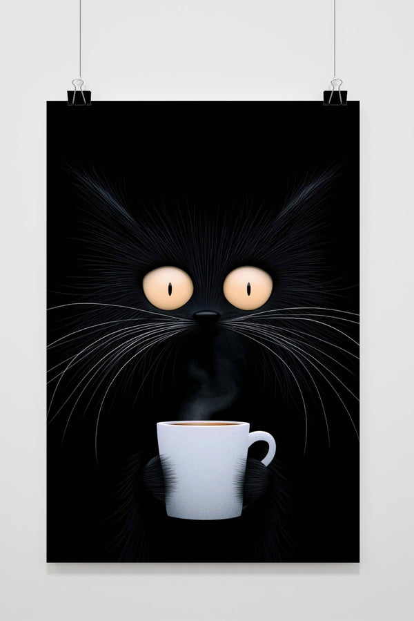 Affiche Café et Chat