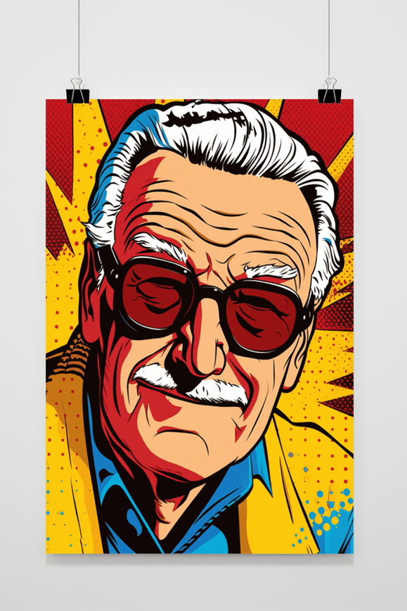 Affiche Stan Lee Cartoon