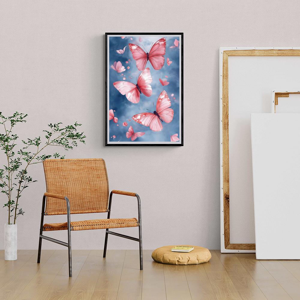 Papillons Aquarelle dans un intérieur