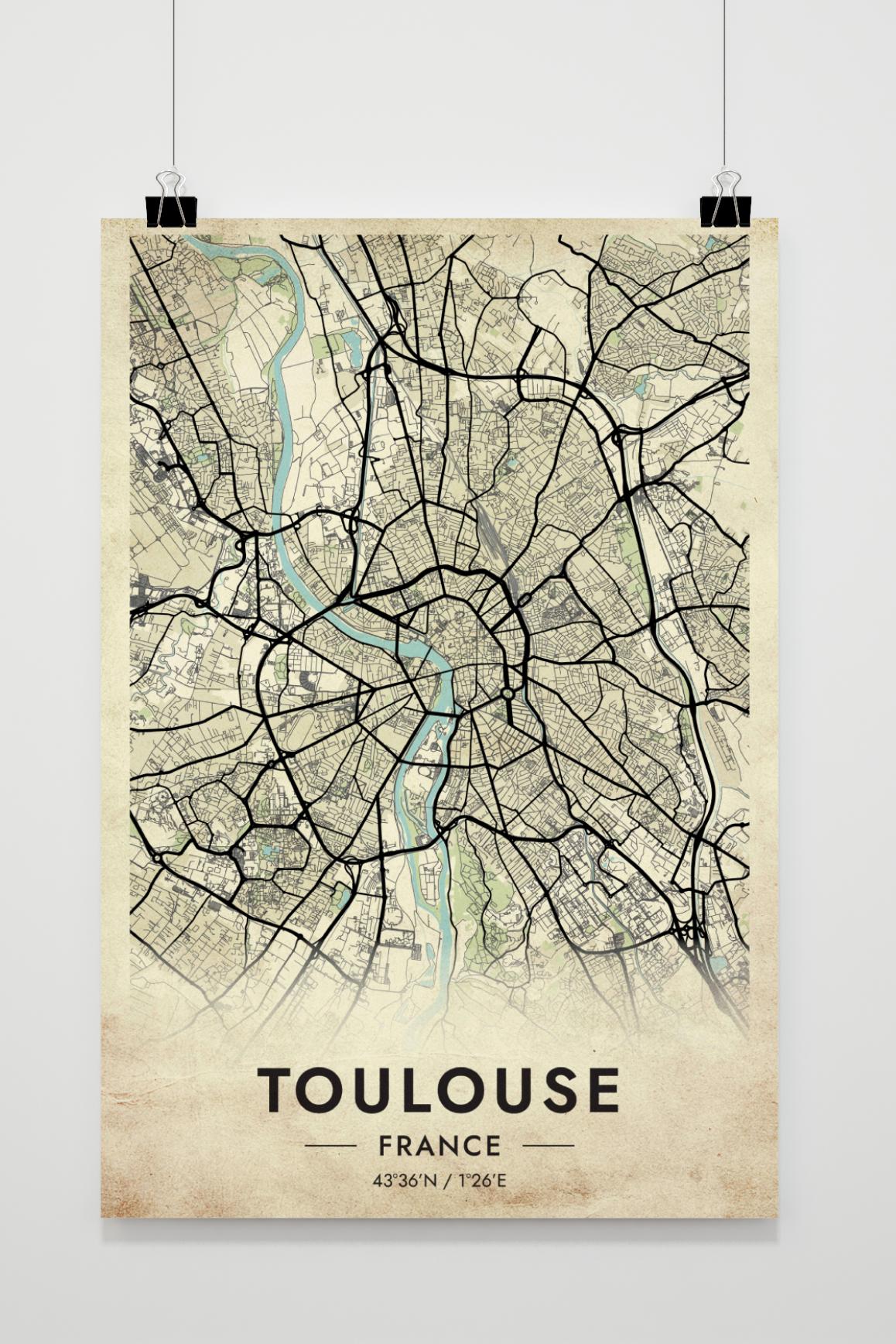 Toulouse Map France