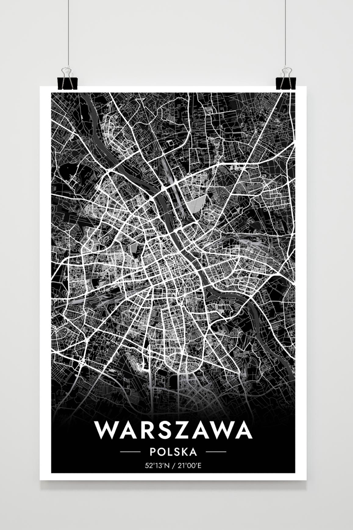 Warsaw Map Poland