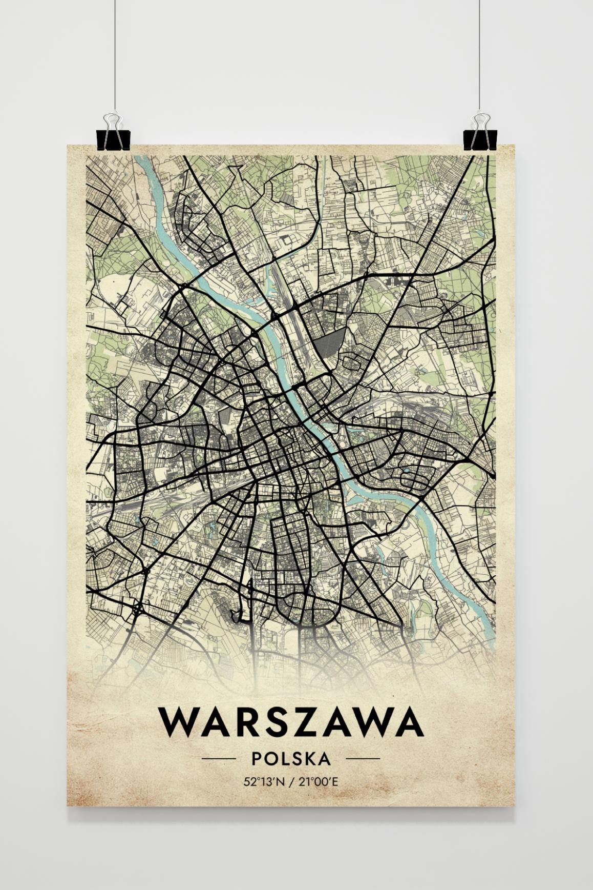 Warsaw Map Poland