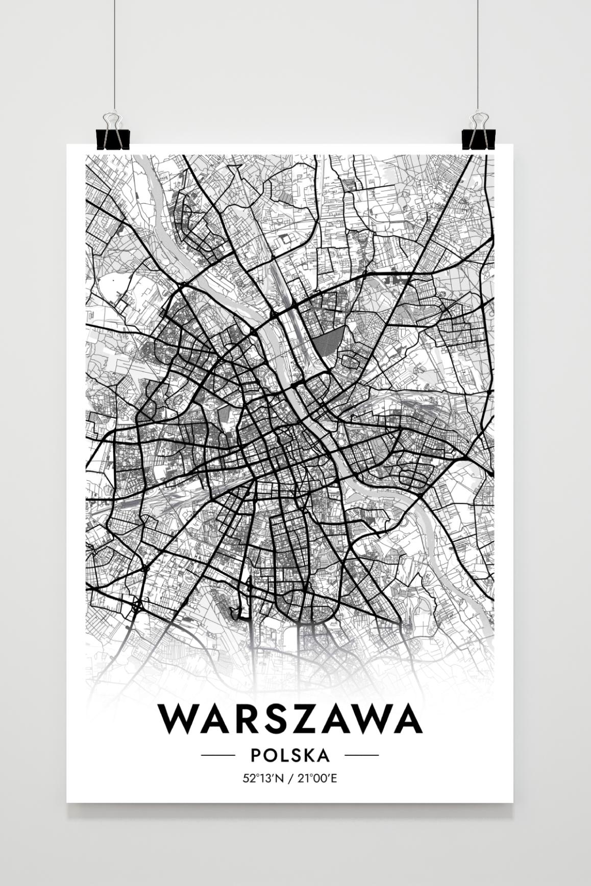 Warsaw Map Poland