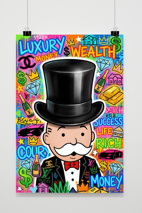 Monopoly Mascot Texts poster