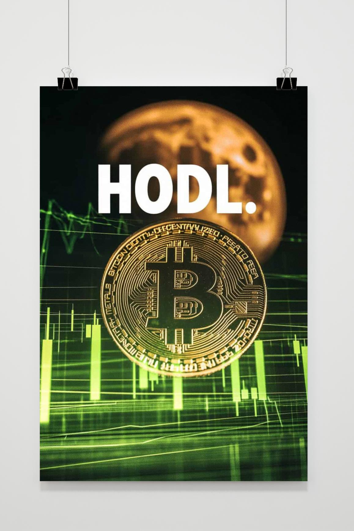 Affiche HODL Bitcoin de 25 Artstreet