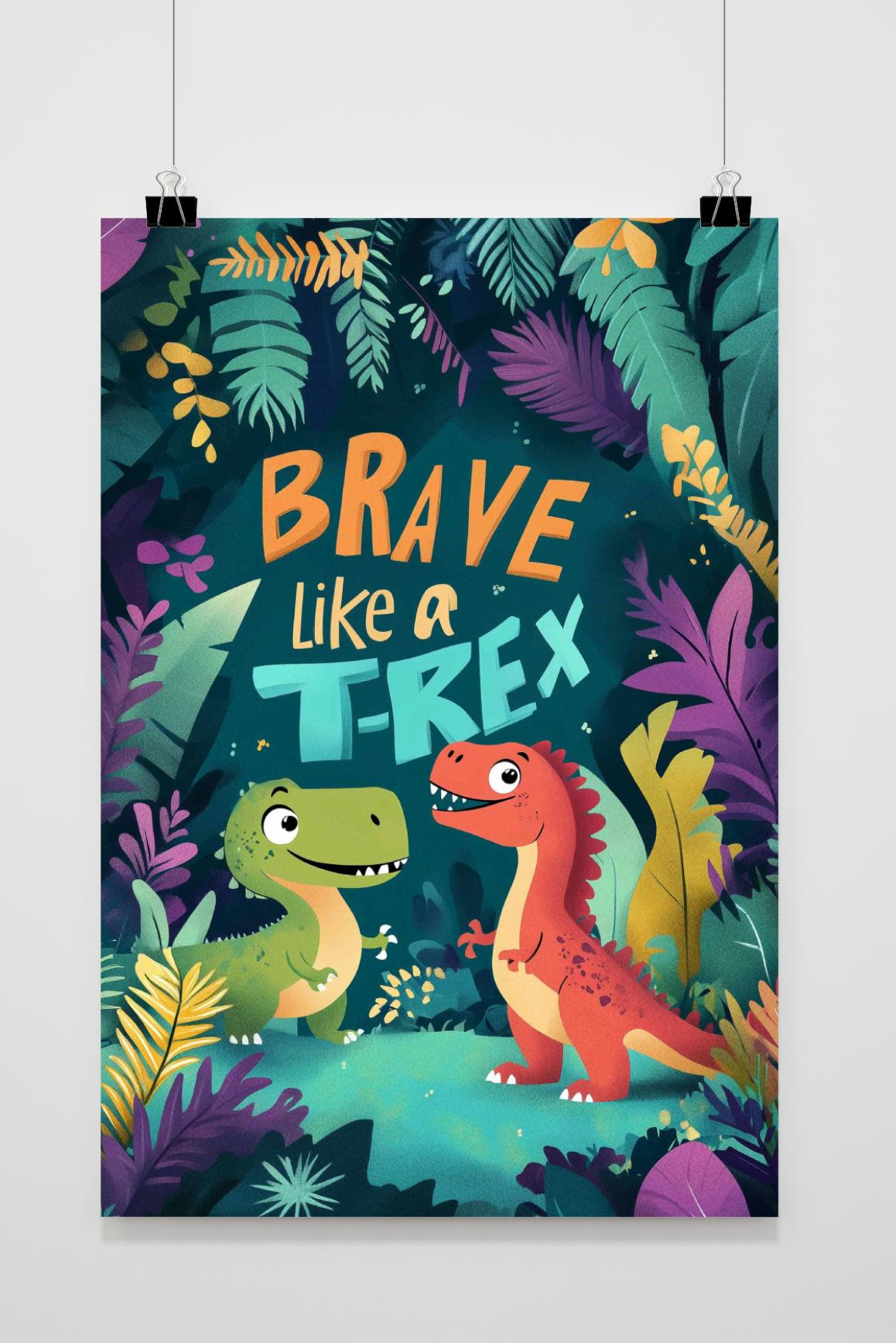Affiche Brave like a T-Rex de 25 Artstreet