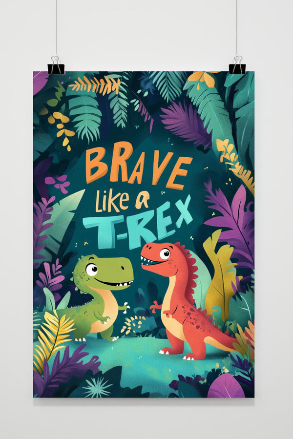 Póster Brave like a T-Rex