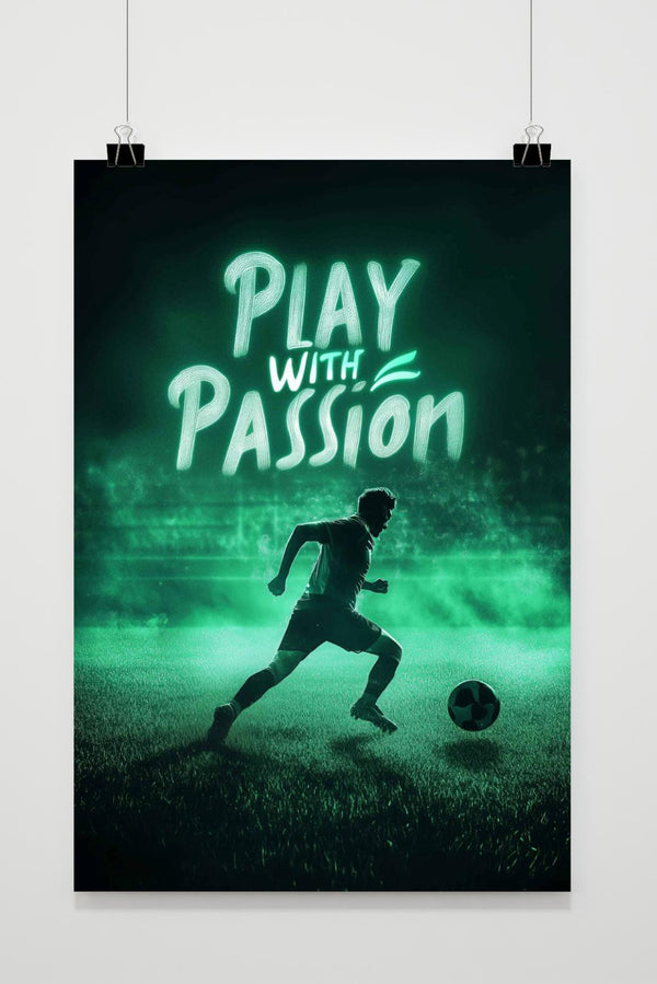 Spielen Sie mit Leidenschaft Poster