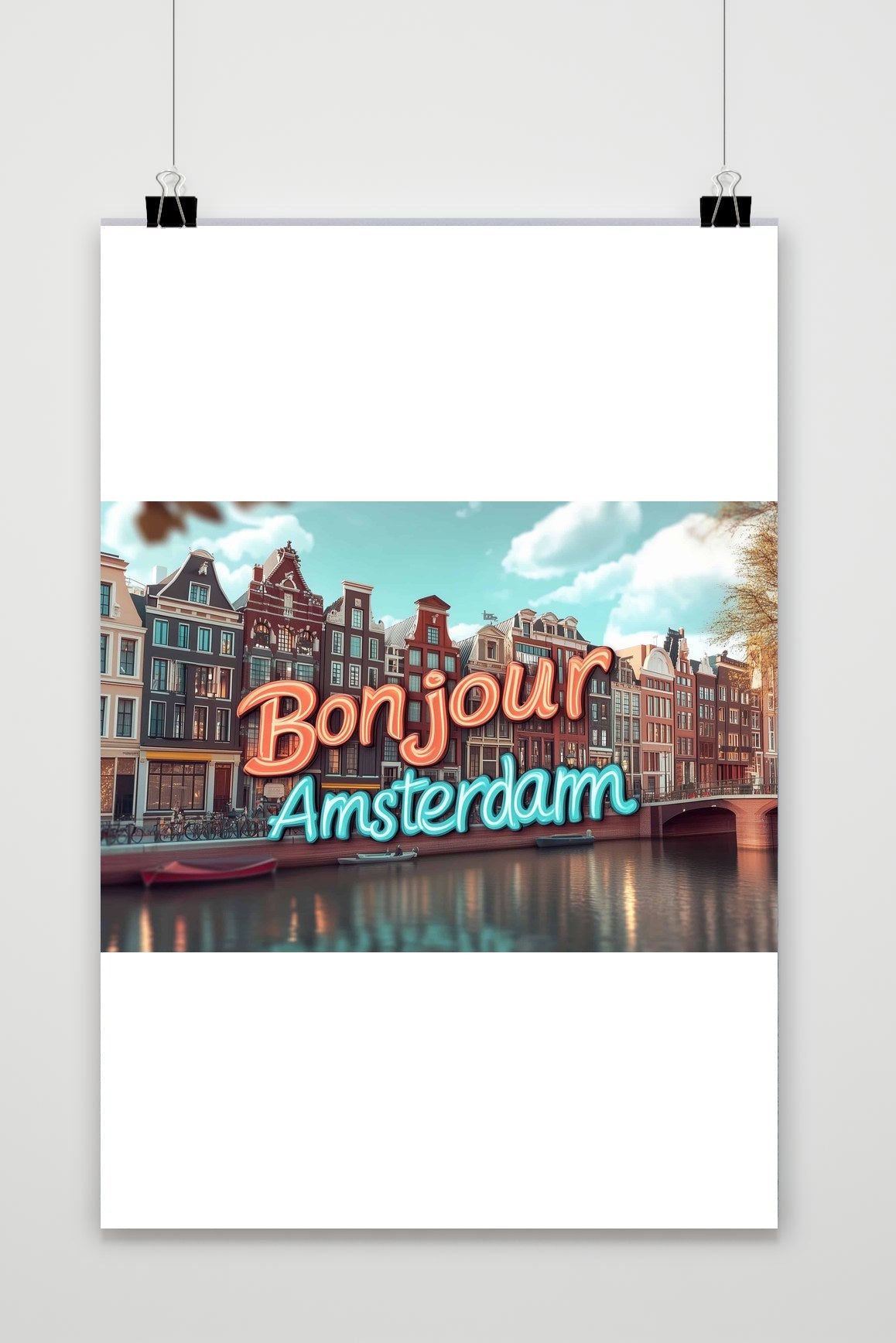 Affiche Bonjour Amsterdam de 25 Artstreet