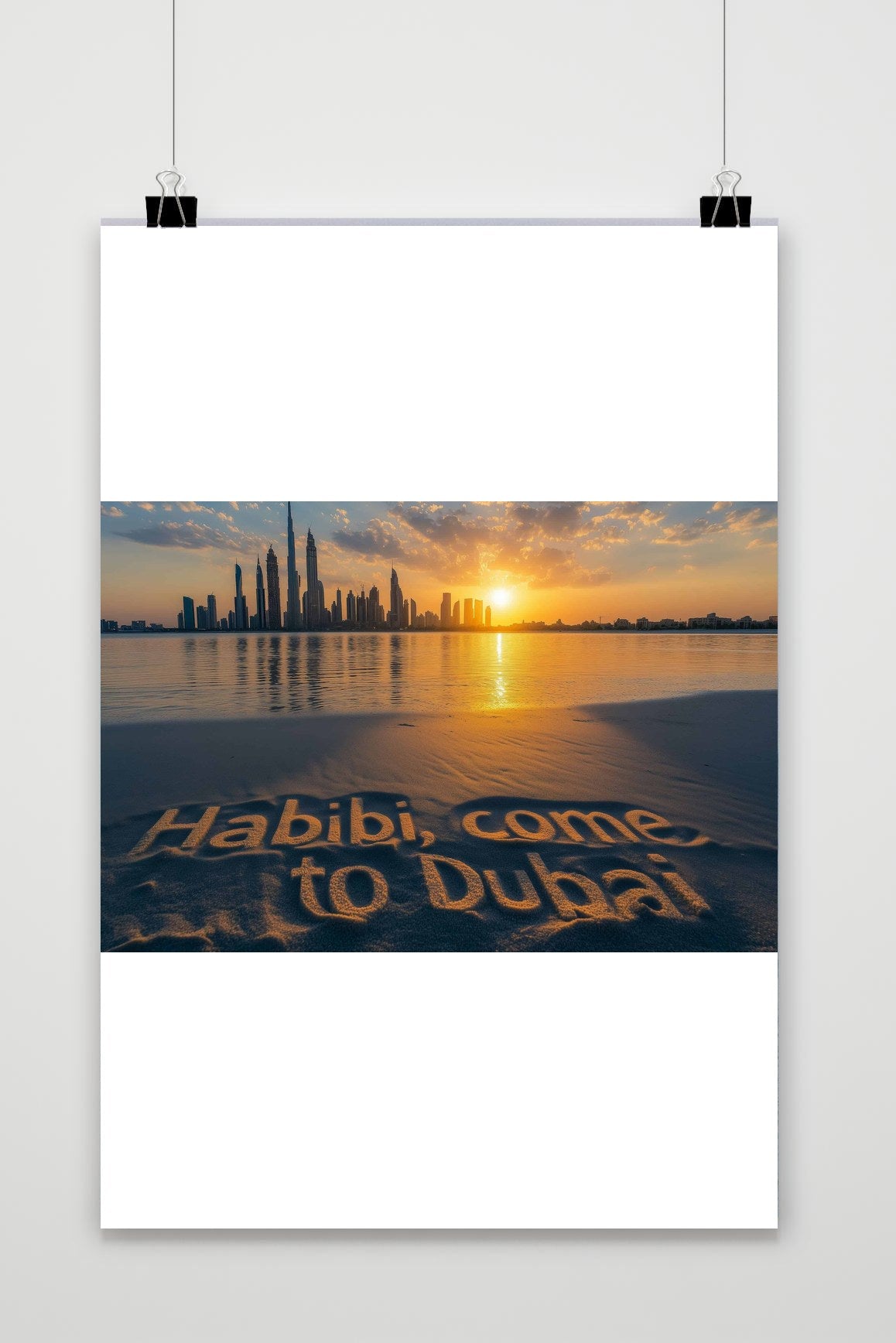 Affiche Habibi Come to Dubai de 25 Artstreet