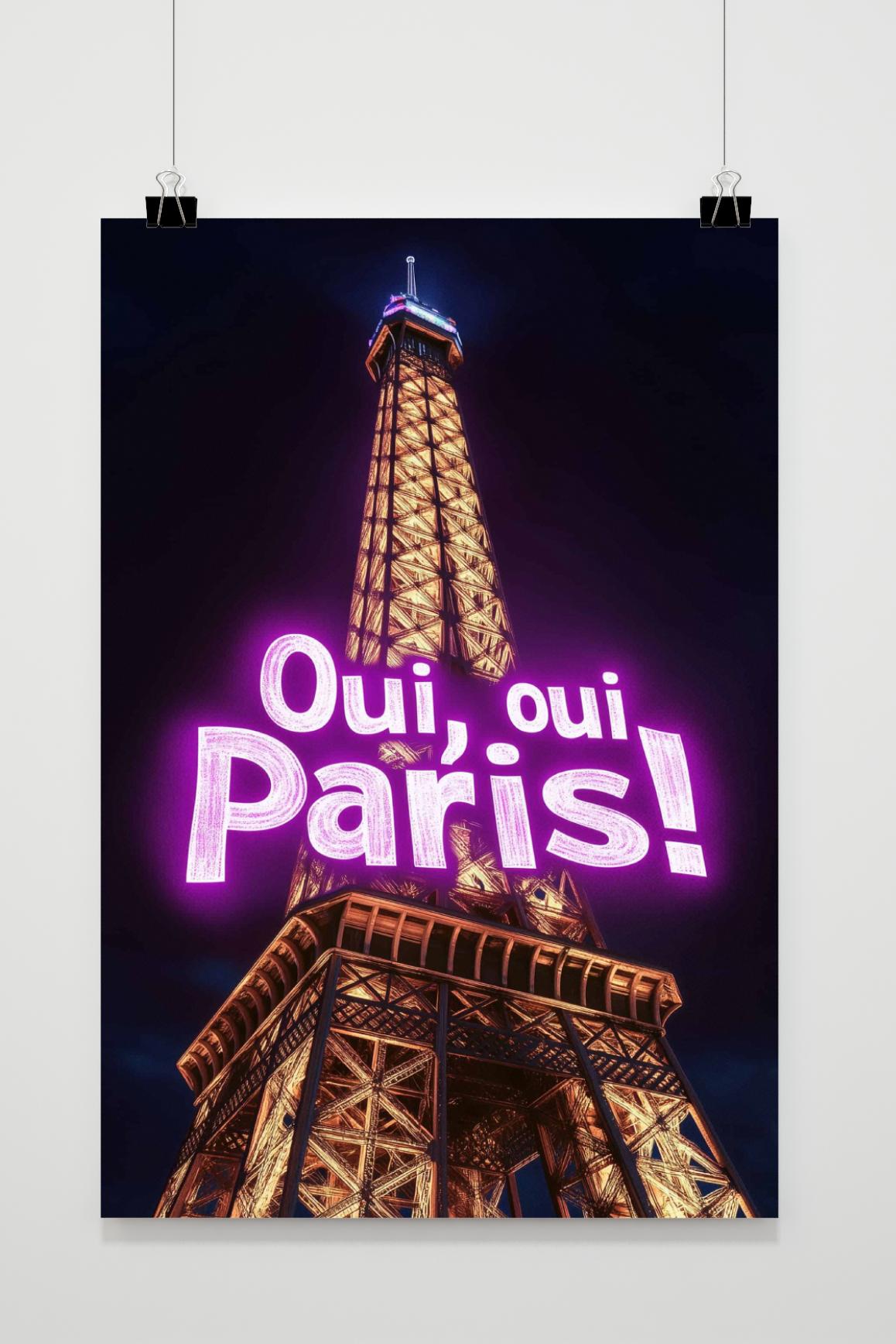 Affiche Oui Oui Paris! de 25 Artstreet