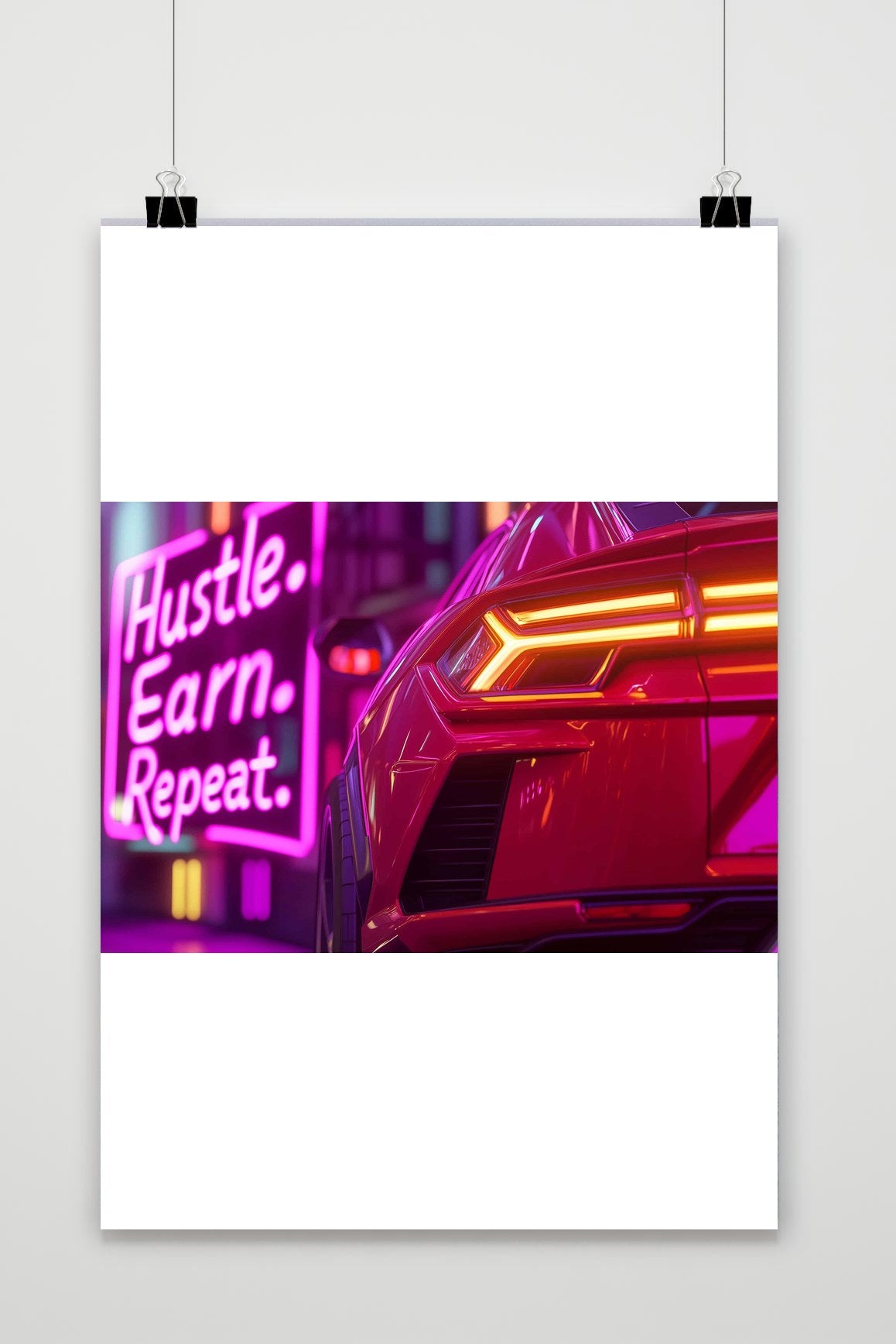 Affiche Hustle Earn Repeat de 25 Artstreet