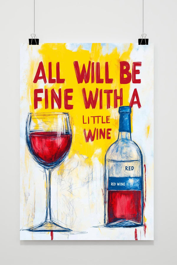 Affiche Fine With Wine