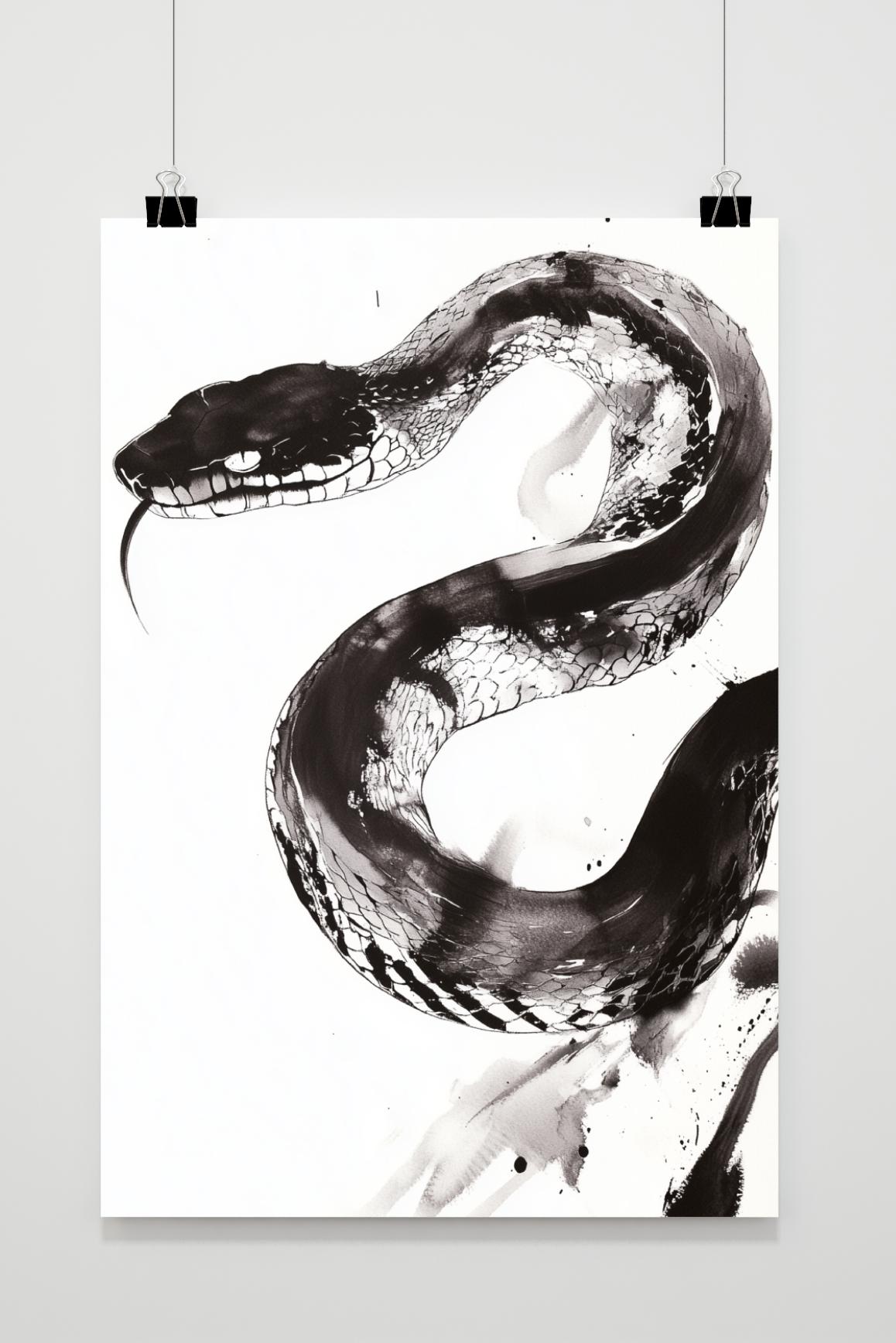 Póster Arte de Serpientes de 25 Artstreet