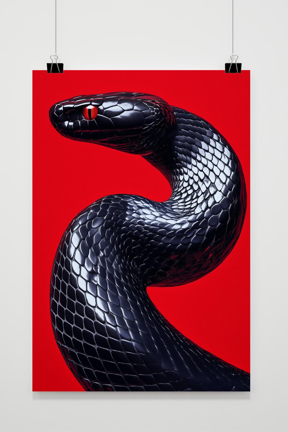 Affiche Serpent Noir de 25 Artstreet