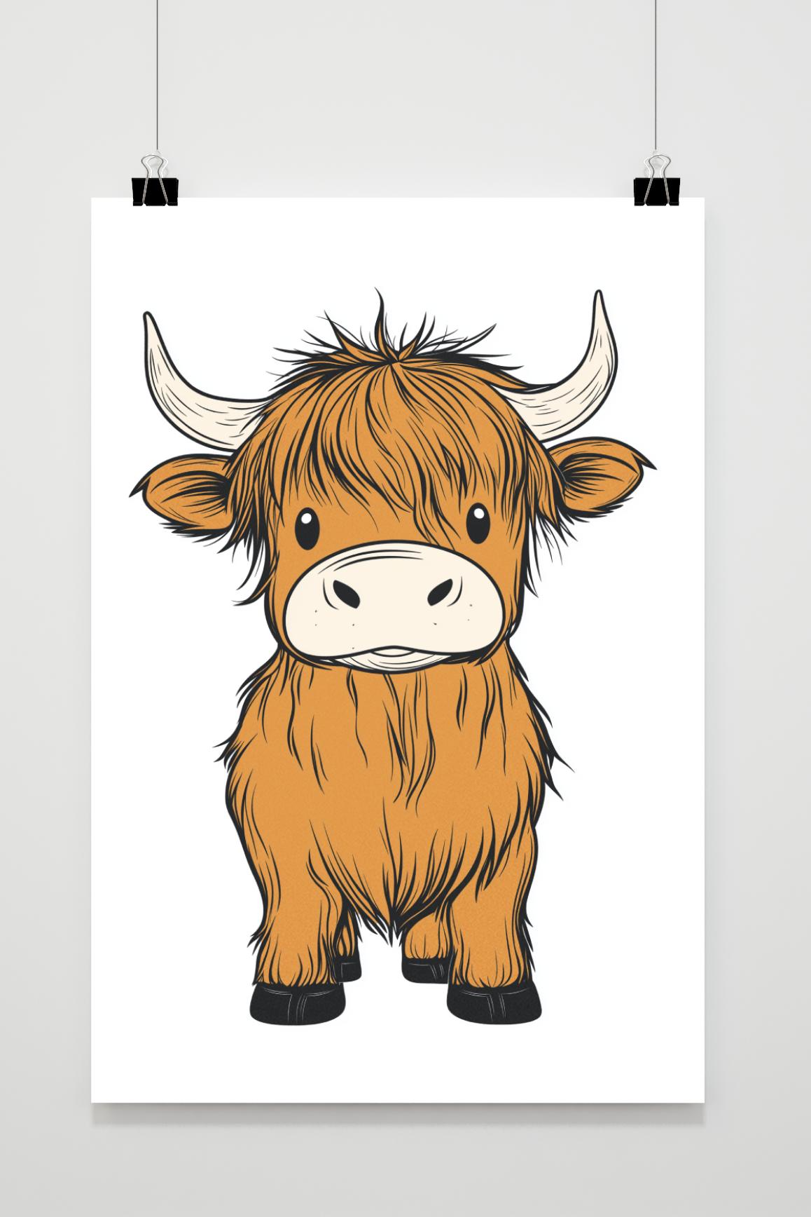 Affiche Petite Vache Mignonne de 25 Artstreet