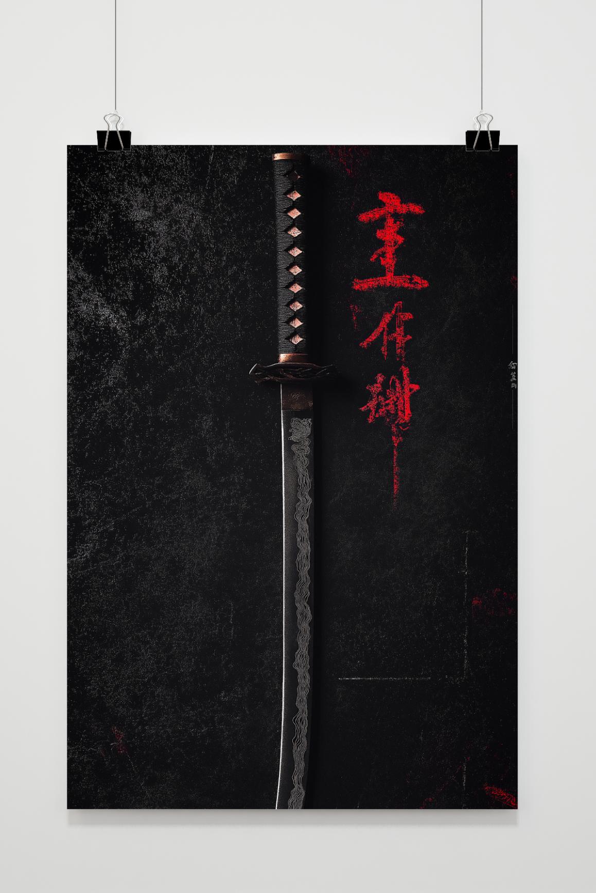 Affiche Sabre de Samouraï de 25 Artstreet