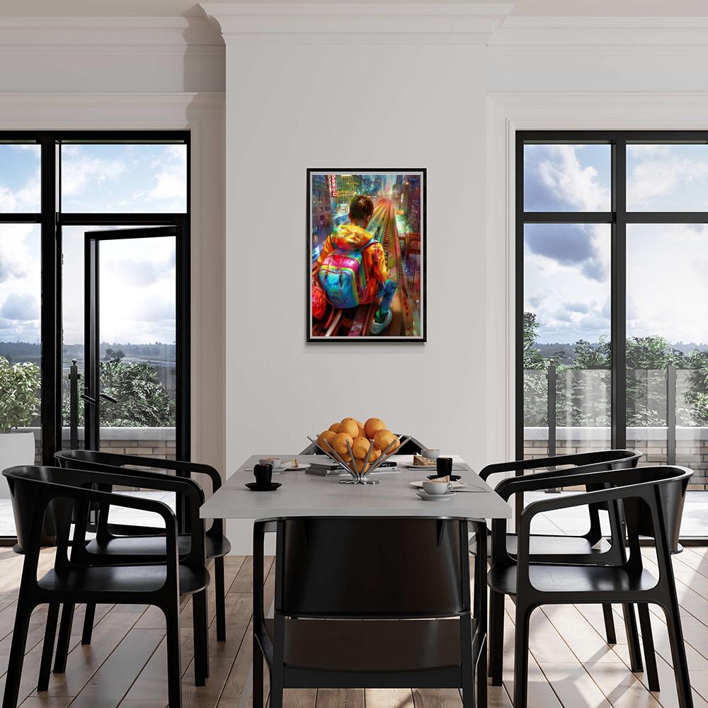 Garçon en Ville dans un intérieur