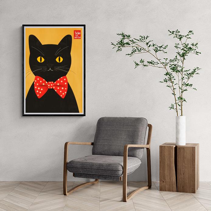 The Black Cat dans un intérieur