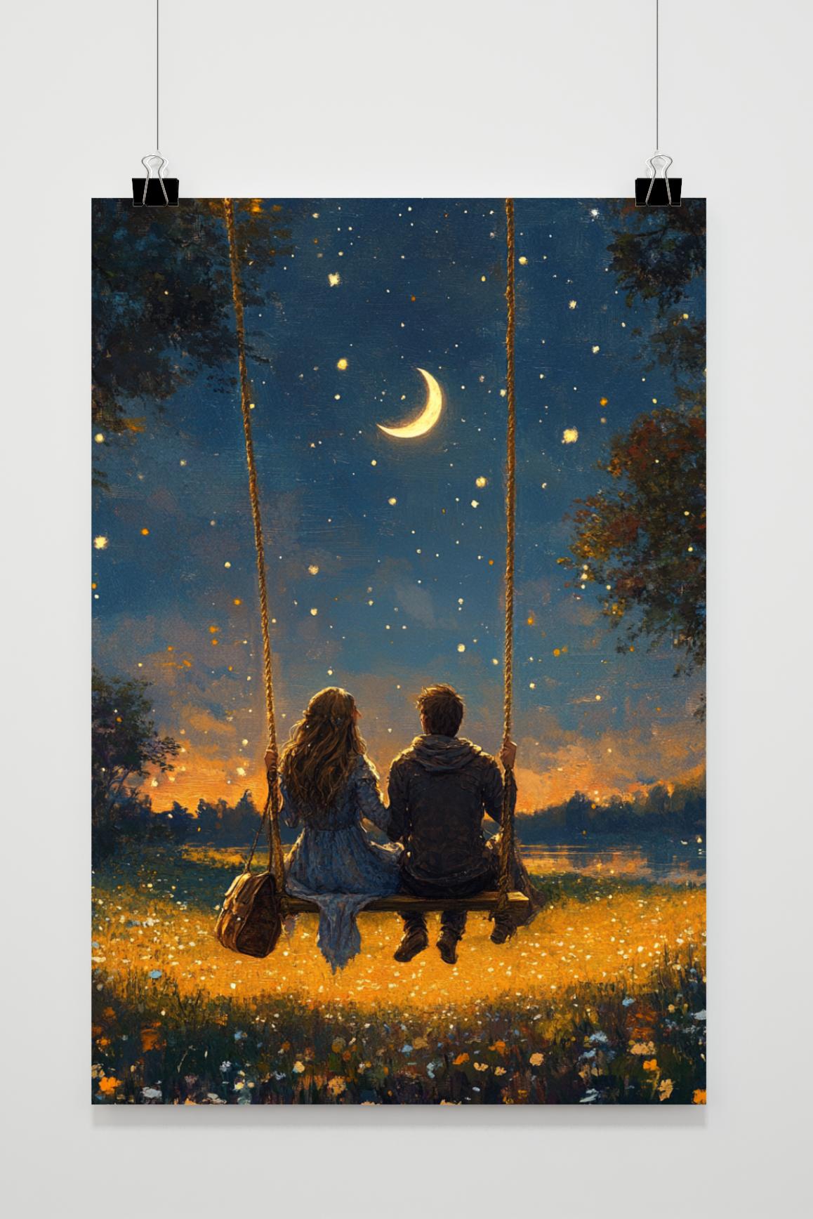 Affiche Couple Balançoire de 25 Artstreet