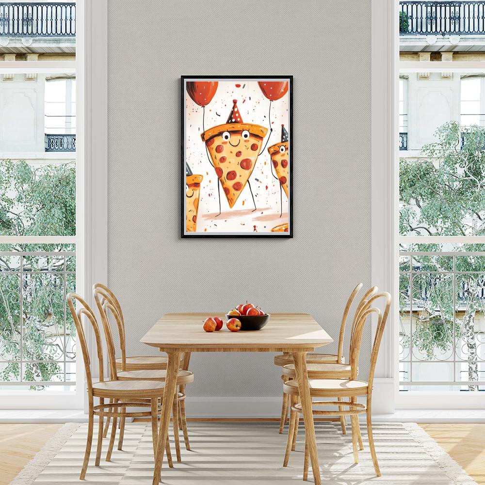 Fête Pizza dans un intérieur