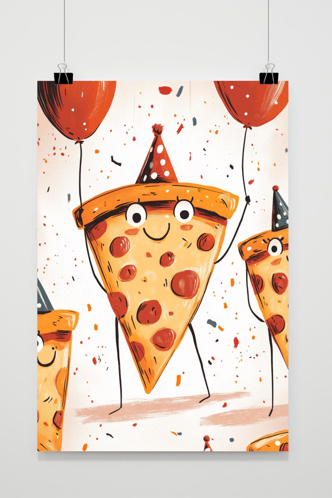 Affiche Fête Pizza de 25 Artstreet