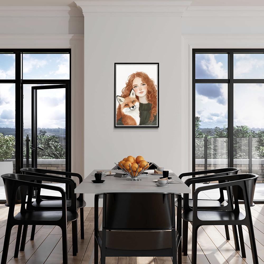 Femme Renard dans un intérieur