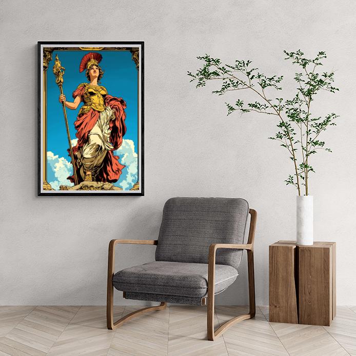 Athena dans un intérieur