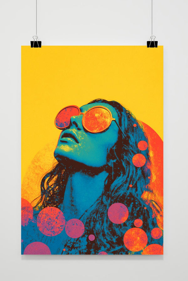 Póster Mujer Gafas de Sol