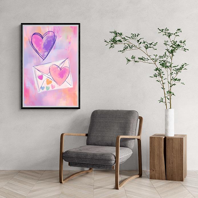 Lettre d'Amour dans un intérieur