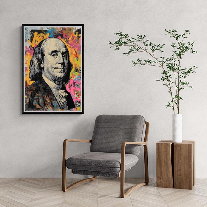 Benjamin Franklin dans un intérieur
