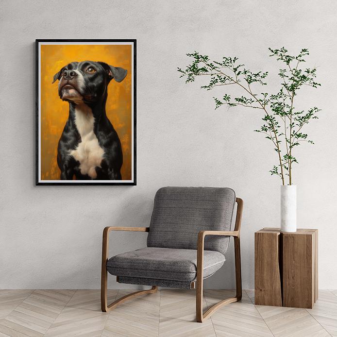 Chien dans un intérieur