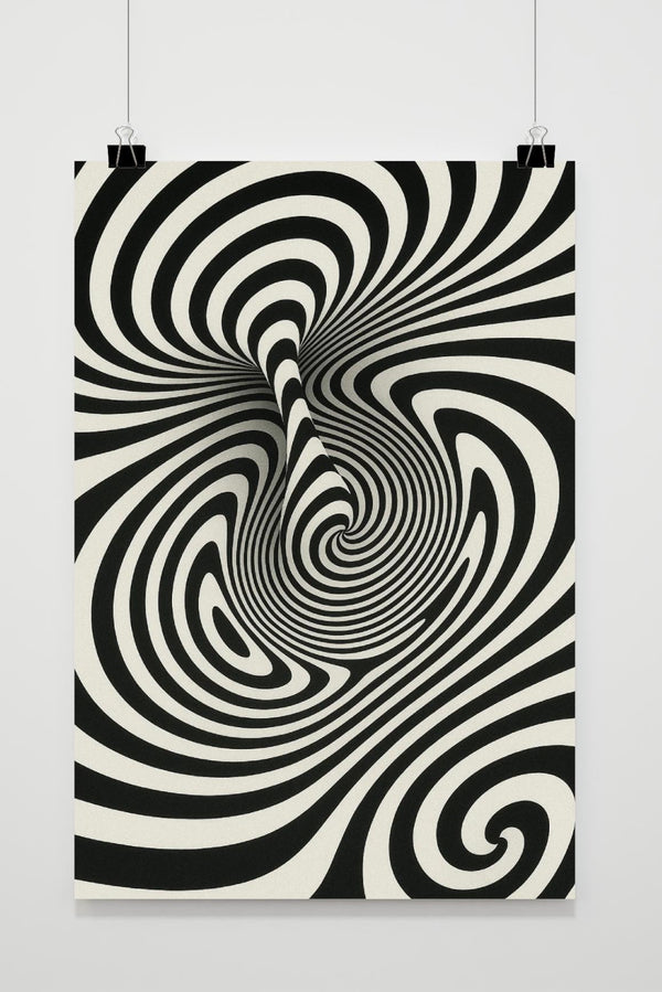 Affiche Optical illusion Vortex Spiral