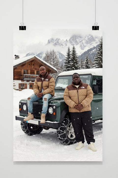 Affiche Tupac Biggie Smalls Snow Winter